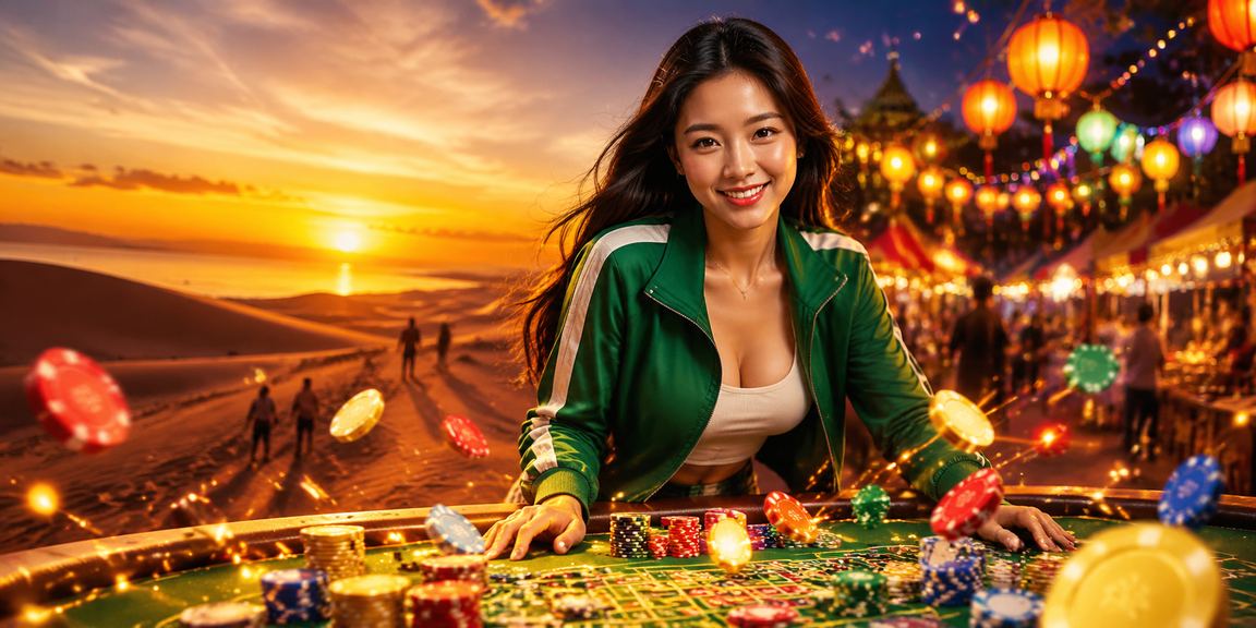 Chợ đêm nhộn nhịp tại bãi biển Mũi Né với ánh đèn rực rỡ