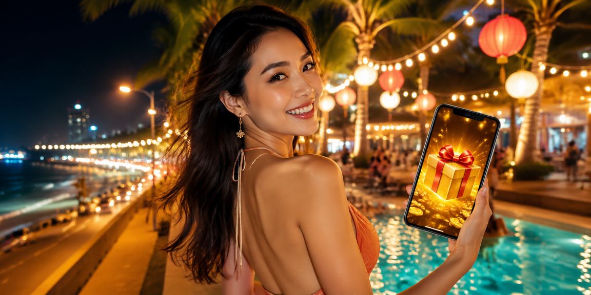 Người chơi thư giãn tại chợ đêm Phan Thiết với điện thoại và không khí lễ hội